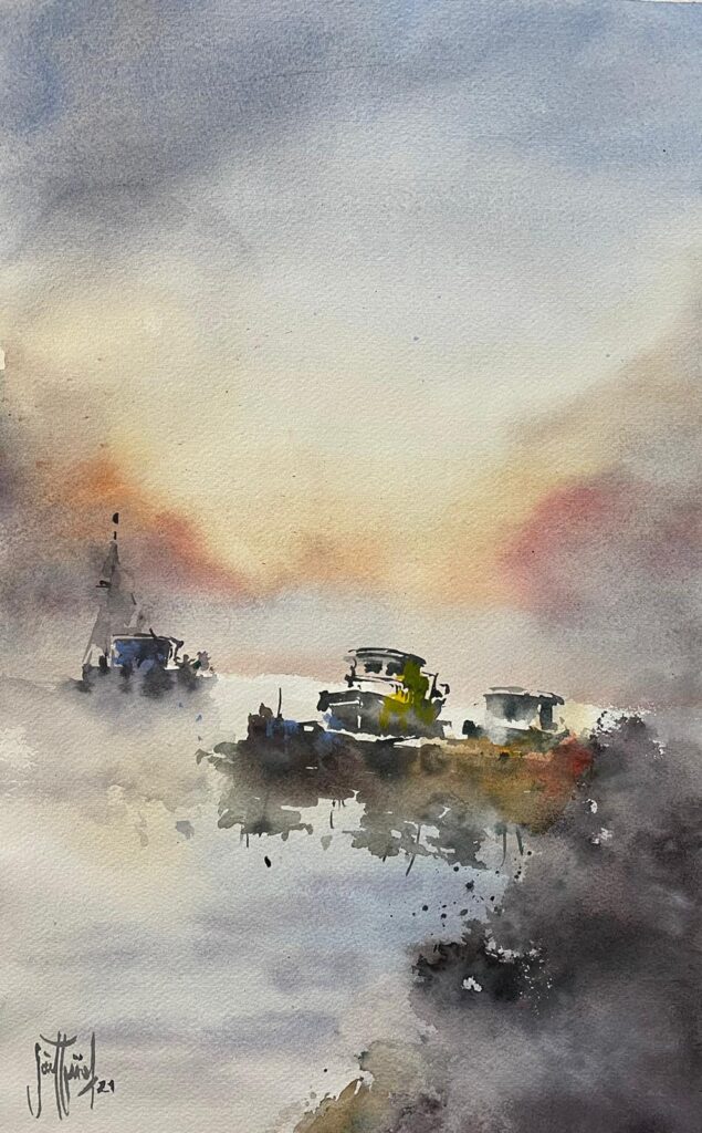 Sait Günel Kağit Suluboya 62x34 2