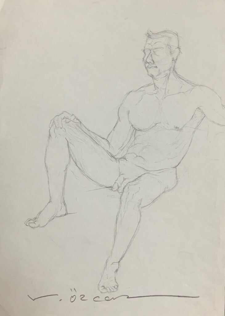 Vedat Özcan Kağit Karakalem 35x25 2