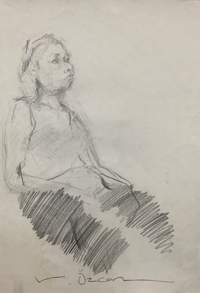 Vedat Özcan Kağit Karakalem 50x35 2
