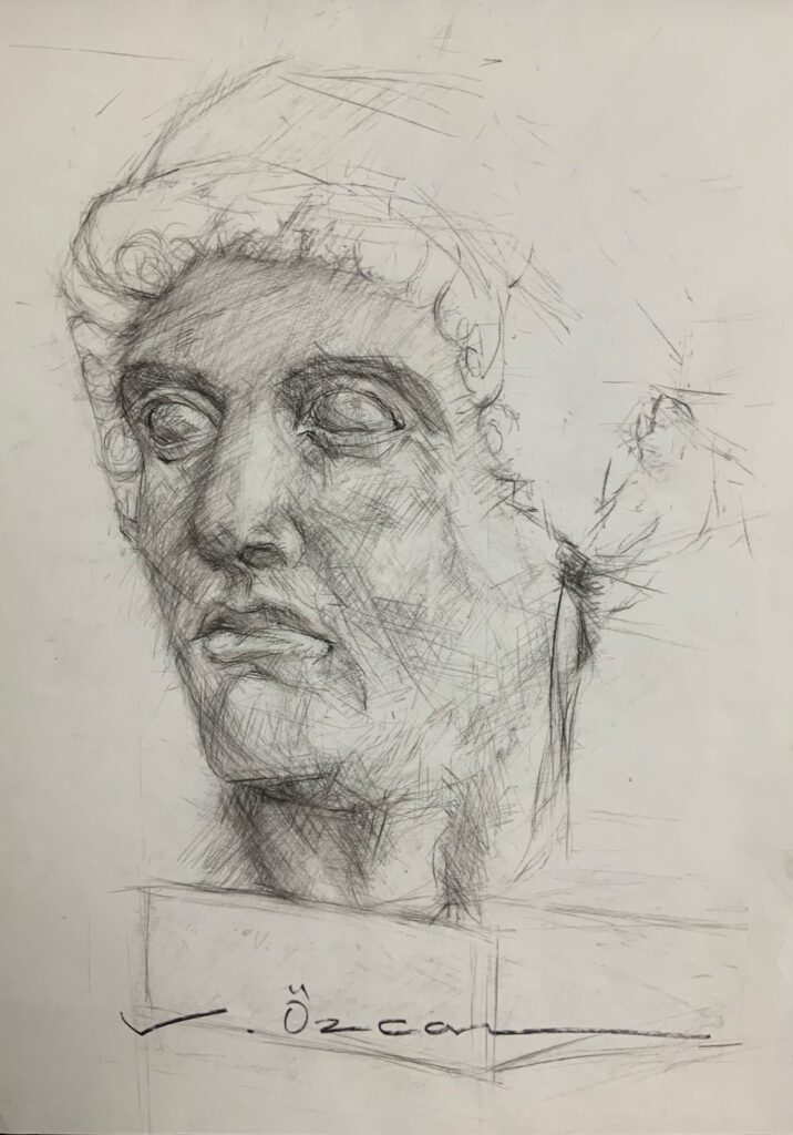 Vedat Özcan Kağit Karakalem 52x37 1