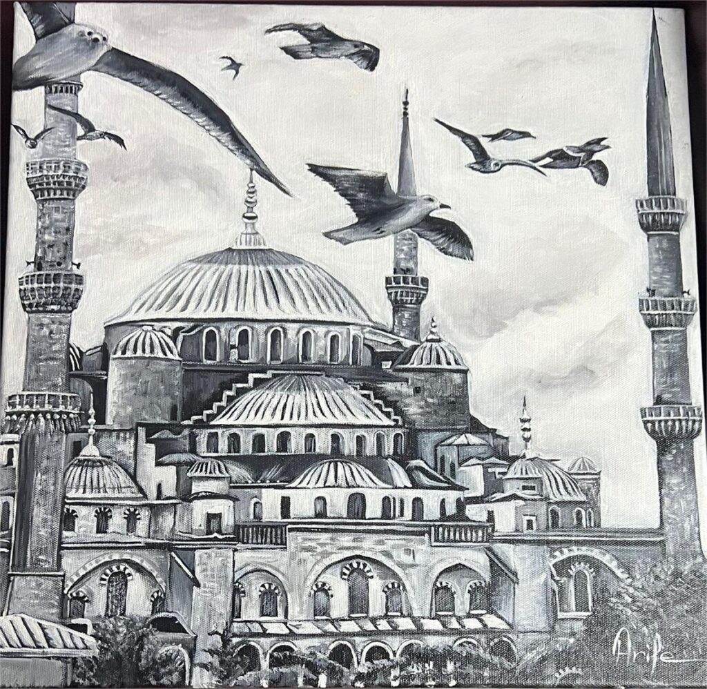 Arife Düz Tual Akrilik 40×40-1