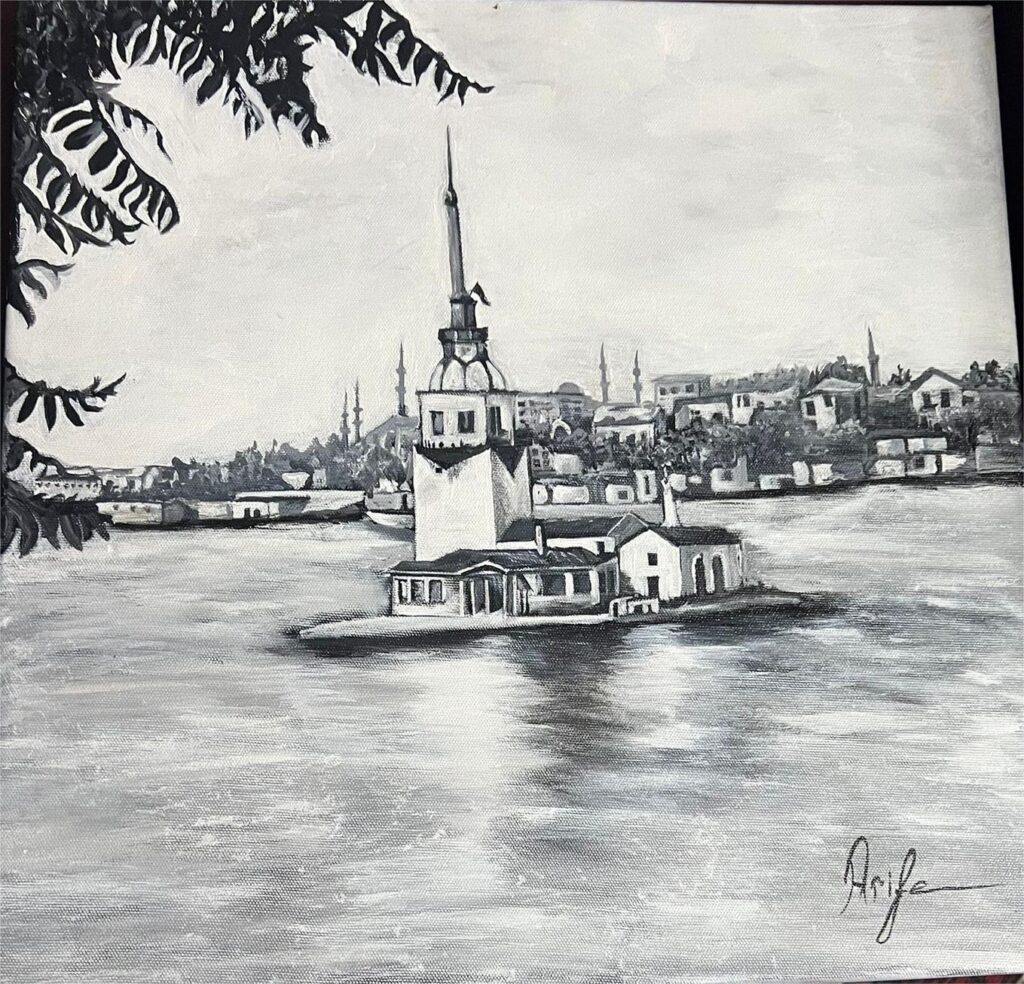 Arife Düz Tual Akrilik 40×40-2
