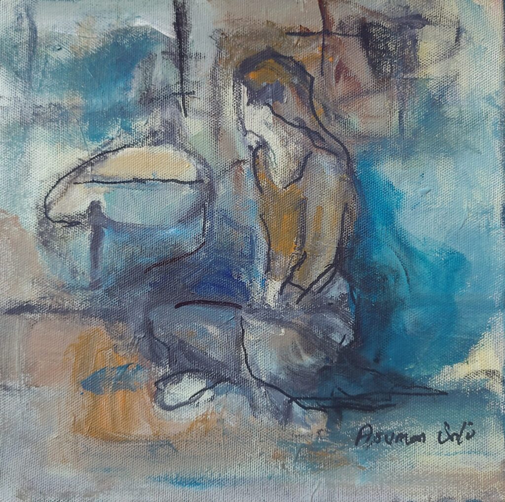 Asuman Ünlü Tual Akrilik 30×30 (2)